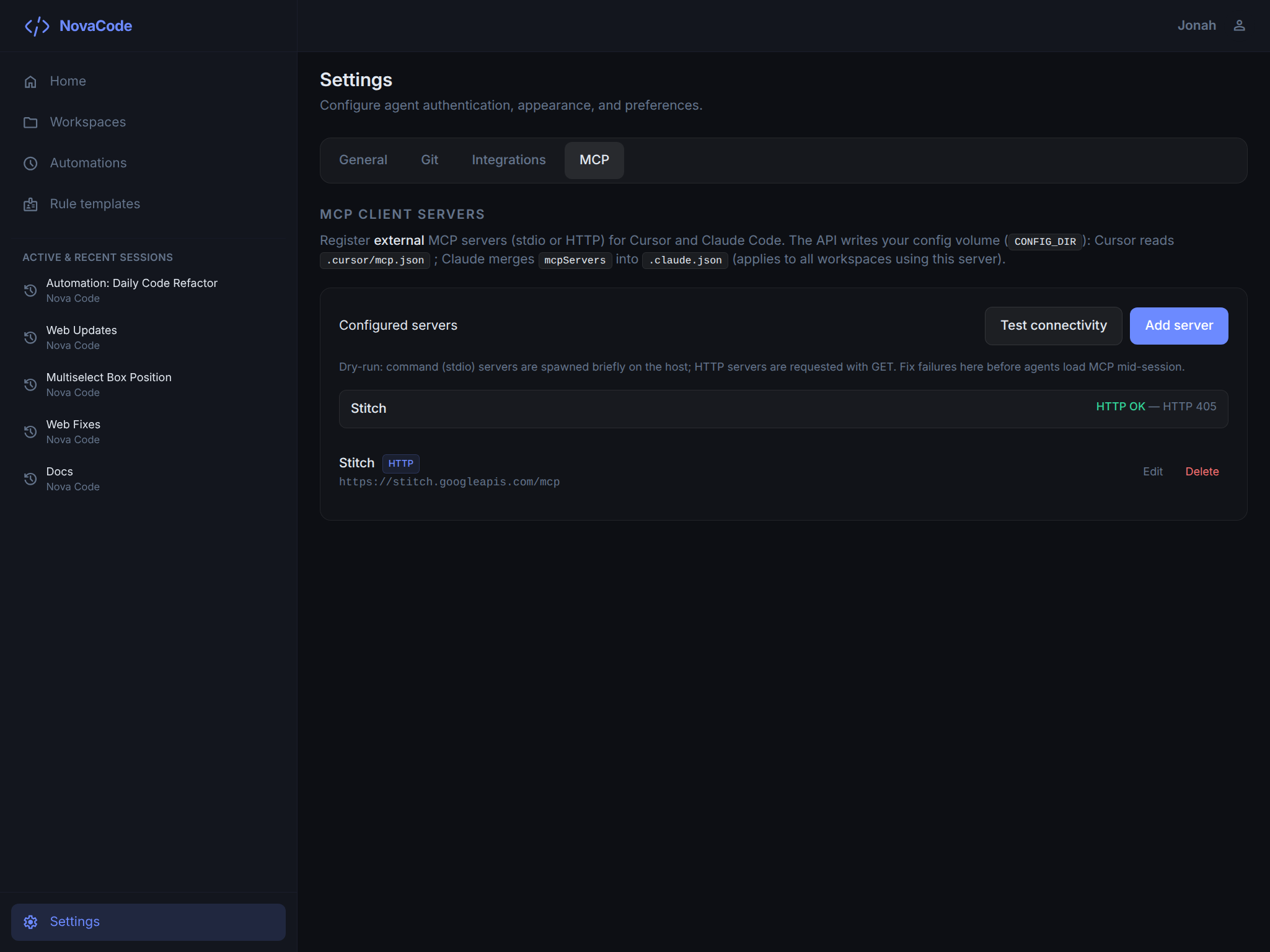 Placeholder for MCP Clients screenshot