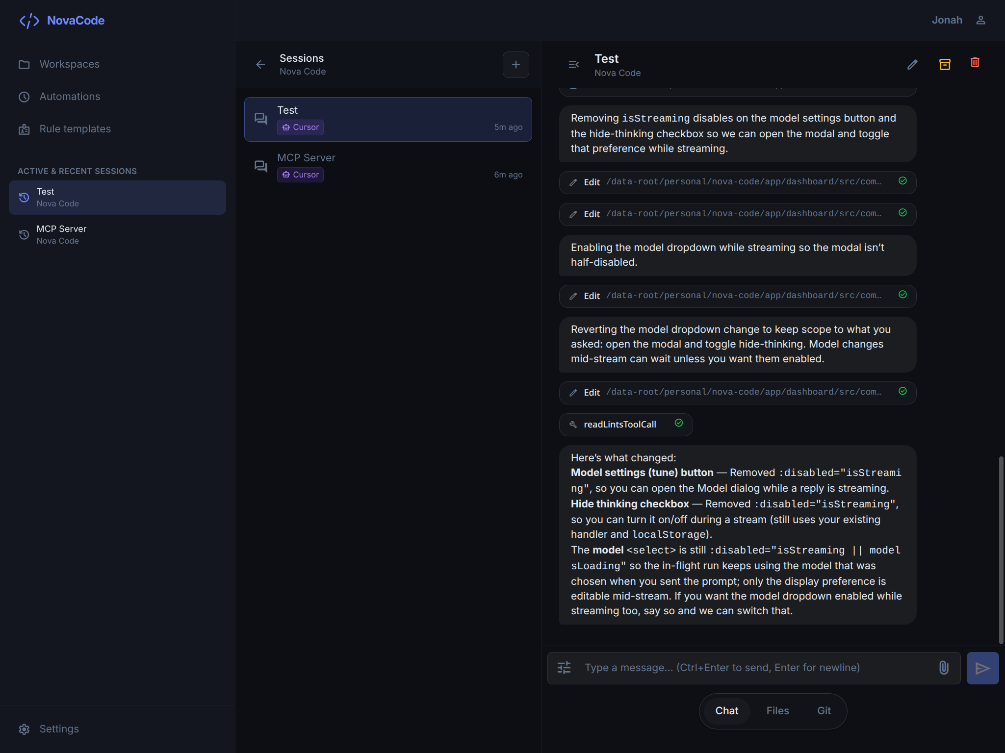 Placeholder for session chat screenshot